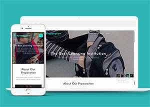 响应式宽屏教育学习网站模板 - 觅资源