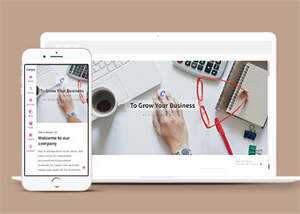 左侧固定导航简洁网站模板下载 - 觅资源