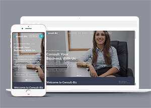 简洁专业投资顾问网站模板下载 - 觅资源