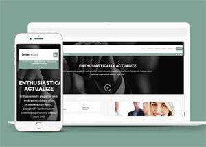 宽屏灰黑色多区块企业网站模板 - 觅资源