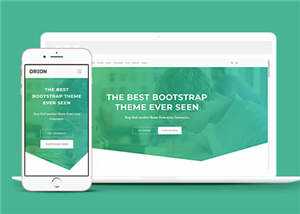 宽屏绿色产品信息展示响应式网站模板下载 - 觅资源