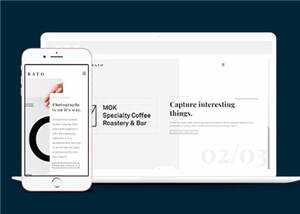 宽屏创意展示动态响应式网站模板下载 - 觅资源