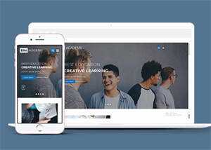 右侧导航隐藏教育类网站模板 - 觅资源