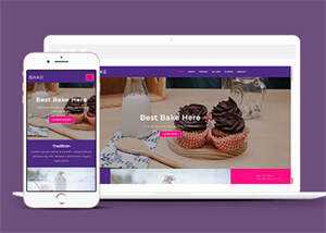 面包烘焙品牌加盟网站模板下载 - 觅资源