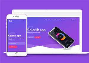 宽屏APP项目展示响应式网页模板下载 - 觅资源