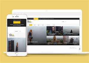 宽屏欧美图片分享网站模板下载 - 觅资源