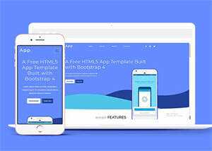 Bootstrap4手机APP网站模板源码 - 觅资源