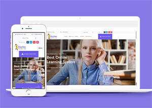 紫色英语在线教育网站模板下载 - 觅资源