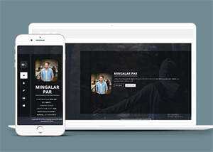 黑色酷炫个人单页面模板下载 - 觅资源