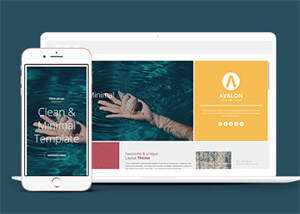 宽屏多色块布局网站模板下载 - 觅资源