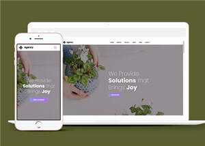 简约创意商业解决方案动态响应式网页模板下载 - 觅资源