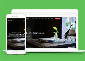 宽屏创意设计机构网站模板下载 - 觅资源