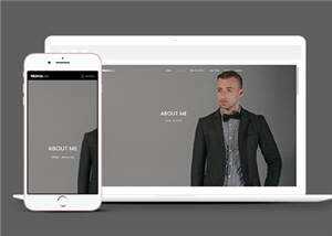 简约企业项目展示响应式网站模板下载 - 觅资源