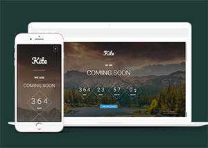 宽屏在线留言板倒计时网站模板 - 觅资源