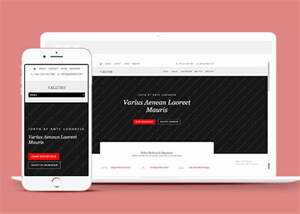 唯美休闲小清新网站模板下载 - 觅资源