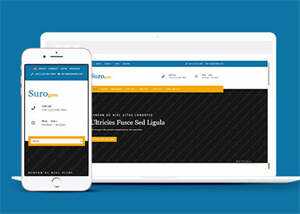 宽屏橙色手机应用设计网站模板 - 觅资源