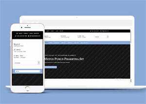 简洁浅蓝色企业CSS3网站模板 - 觅资源