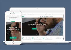 简洁商务印刷广告设计网站模板 - 觅资源