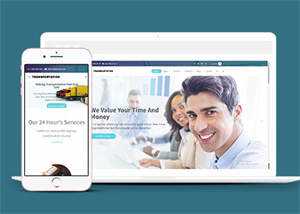 宽屏国际货运公司网站模板下载 - 觅资源