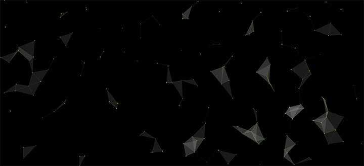 html5 canvas粒子组合三角形3D结构旋转动画特效 - 觅资源