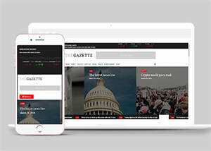 宽屏国际时政要闻网站模板下载 - 觅资源