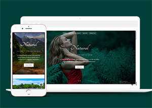 宽屏旅游温泉响应式网站模板 - 觅资源