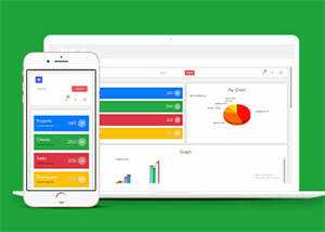 管理面板扁平响应式Web模板下载 - 觅资源
