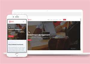 简洁投资管理公司网站模板下载 - 觅资源