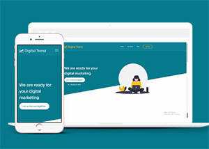 宽屏保险公司客户服务网站模板 - 觅资源