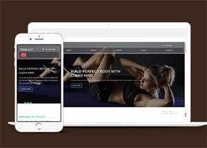 健身房加盟类企业网站模板下载 - 觅资源