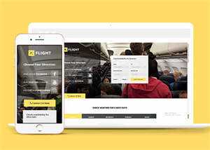 宽屏航空公司机票预订官网模板 - 觅资源