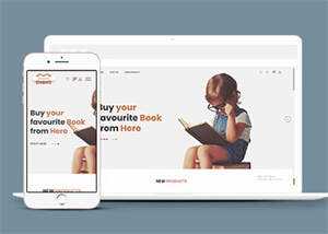 儿童书籍网上商店HTML5模板下载 - 觅资源