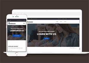 宽屏在线课程学习网站模板下载 - 觅资源