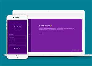 紫色全屏个人简历网页模板下载 - 觅资源