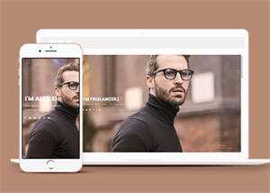 开发者web简历作品网页模板 - 觅资源