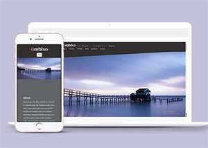 简洁背景视差装修案例展示模板 - 觅资源