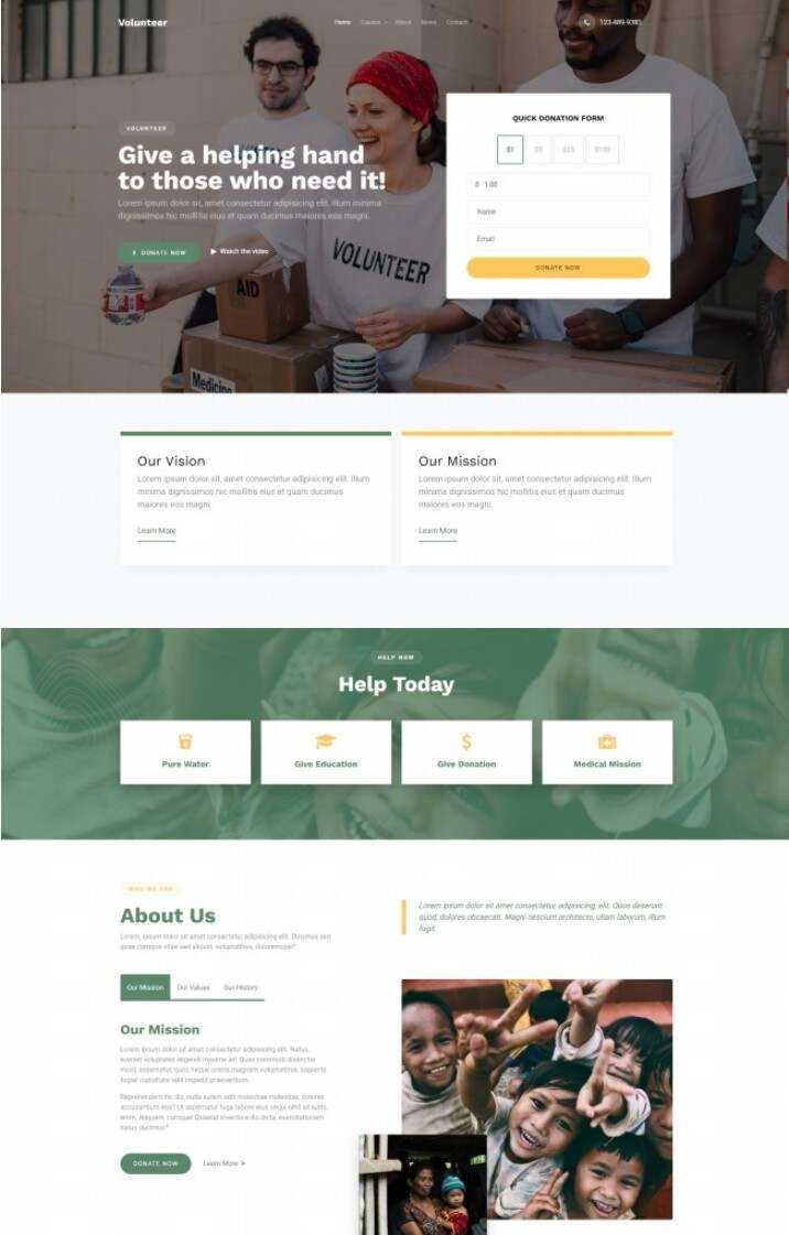 慈善机构宣传服务网站html模板 - 觅资源