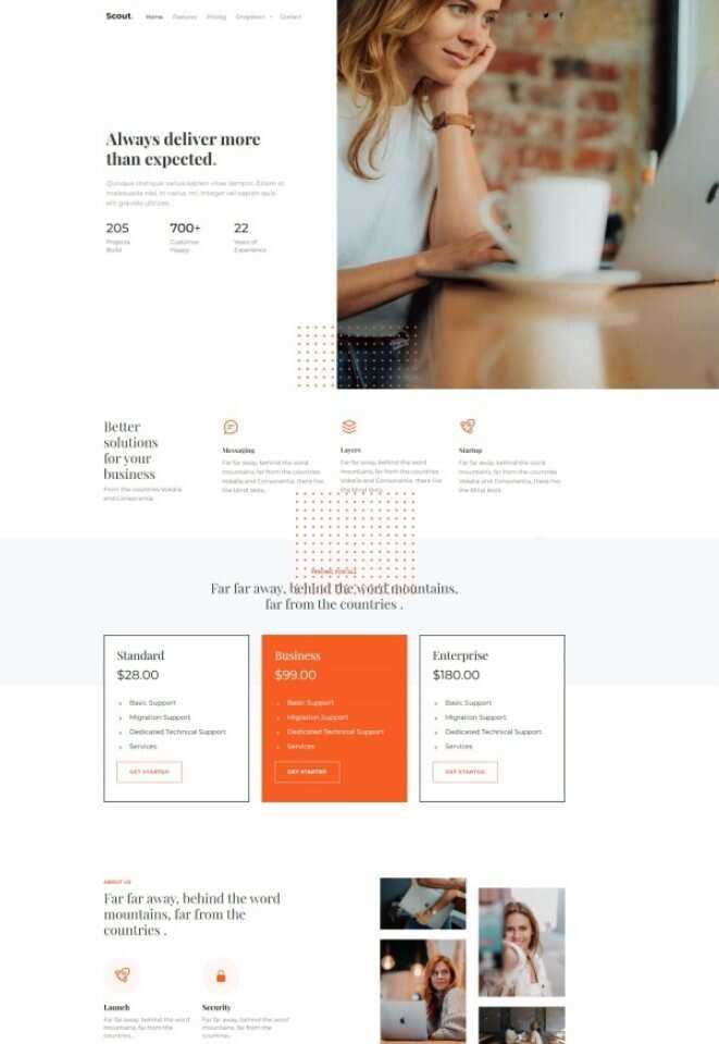Bootstrap商务咨询服务公司网站HTML模板 - 觅资源