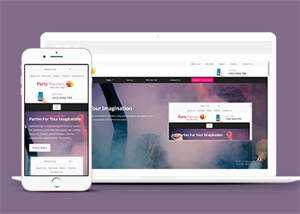 生日派对宣传类网站模板下载 - 觅资源