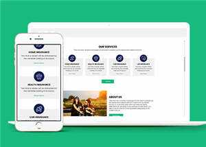 保险公司官方HTML网站模板下载 - 觅资源