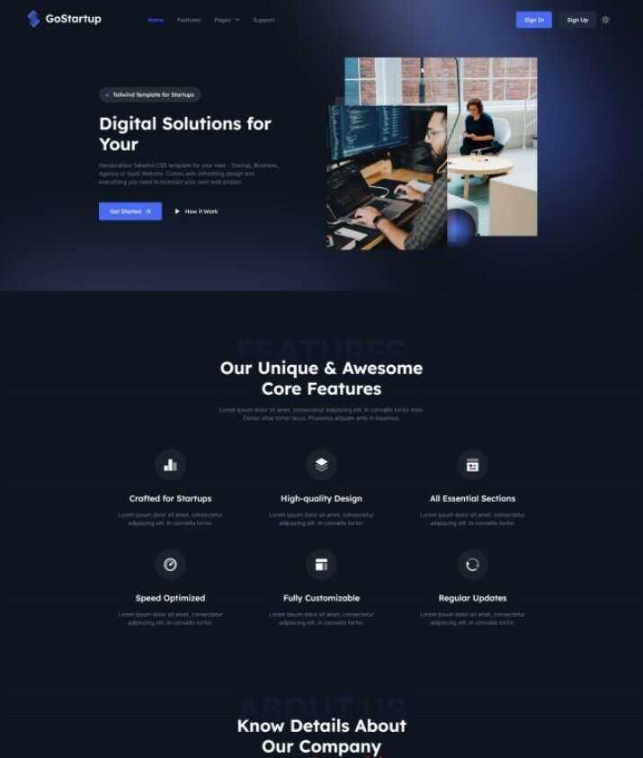 数字解决方案企业CSS模板 - 觅资源