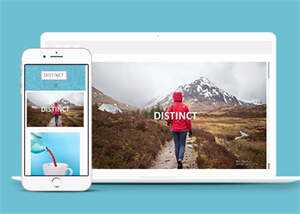 简洁左侧固定导航旅游网站模板 - 觅资源