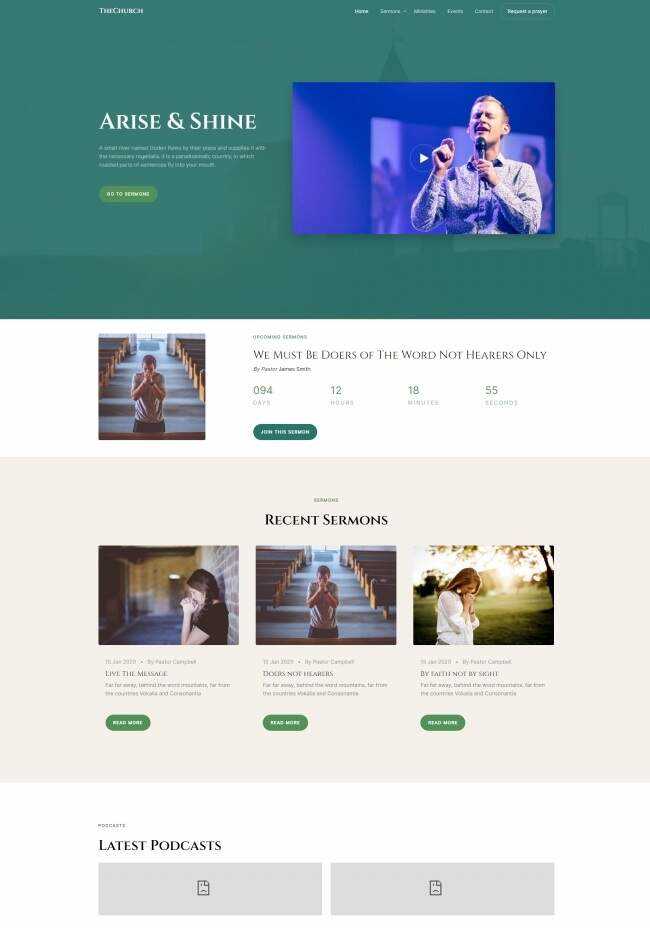 HTML5祈祷祷告线上网站模板 - 觅资源