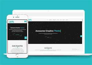 宽屏扁平化音乐公司网站模板 - 觅资源