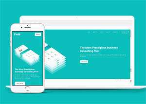 简洁亮绿色商业咨询网站模板下载 - 觅资源