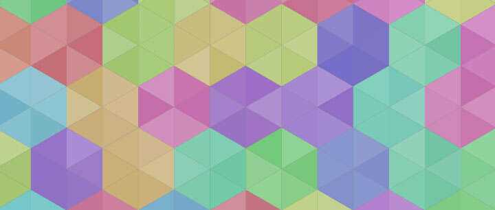 html5 canvas彩色六角菱形拼接背景图案特效 - 觅资源