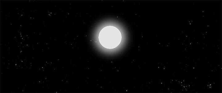 css3黑夜星空月亮发光星星闪烁动画特效 - 觅资源