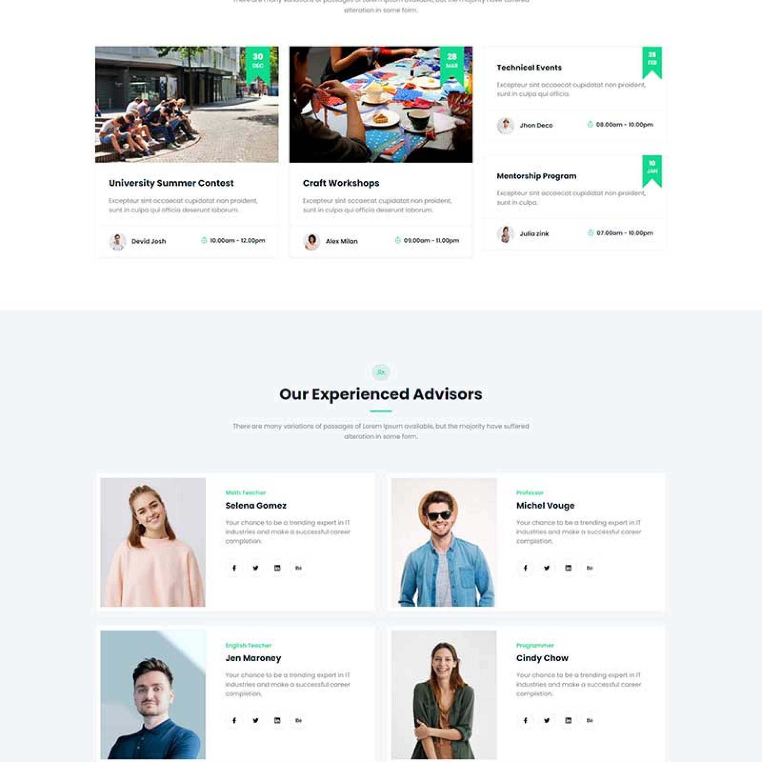 绿色响应式在线课程教育HTML5网站模板 - 觅资源