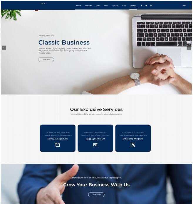 品牌设计数据营销机构网站模板 - 觅资源