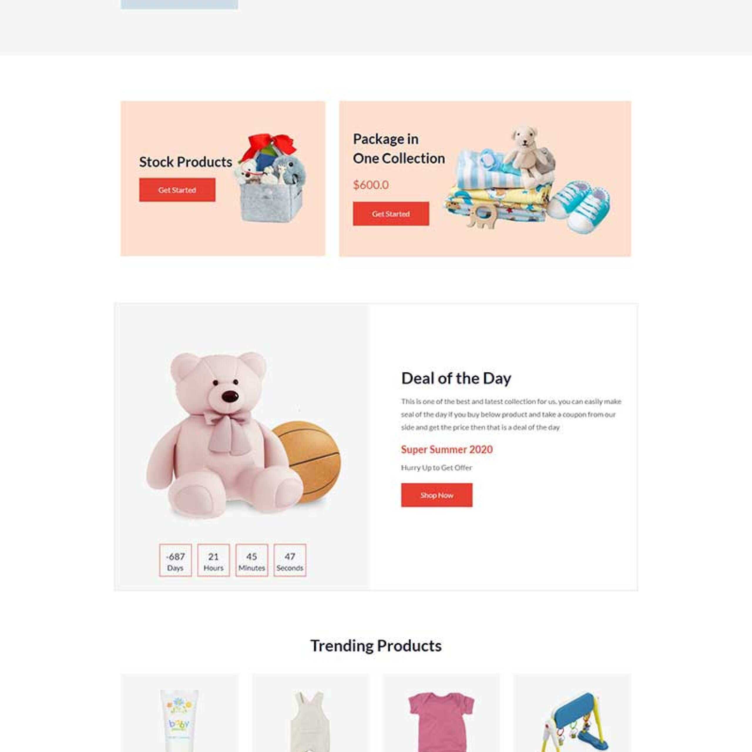 多用途响应式婴儿用品商店HTML5模板 - 觅资源